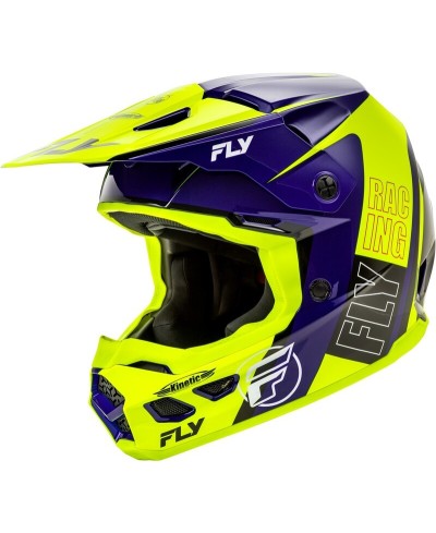 Casque FLY RACING Kinetic Rally - Hi-Vis/bleu/noir