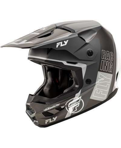 Casque FLY RACING Kinetic Rally - gris mat/noir/blanc