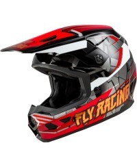 Casque enfant FLY RACING Kinetic Scorched - rouge/noir/blanc