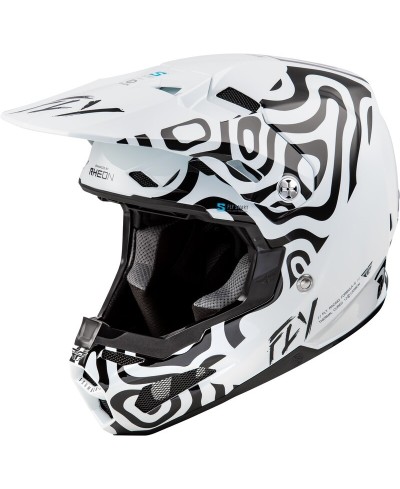 Visière FLY RACING Formula S Carbon Protocol - noir carbone/gris/Hi-Vis