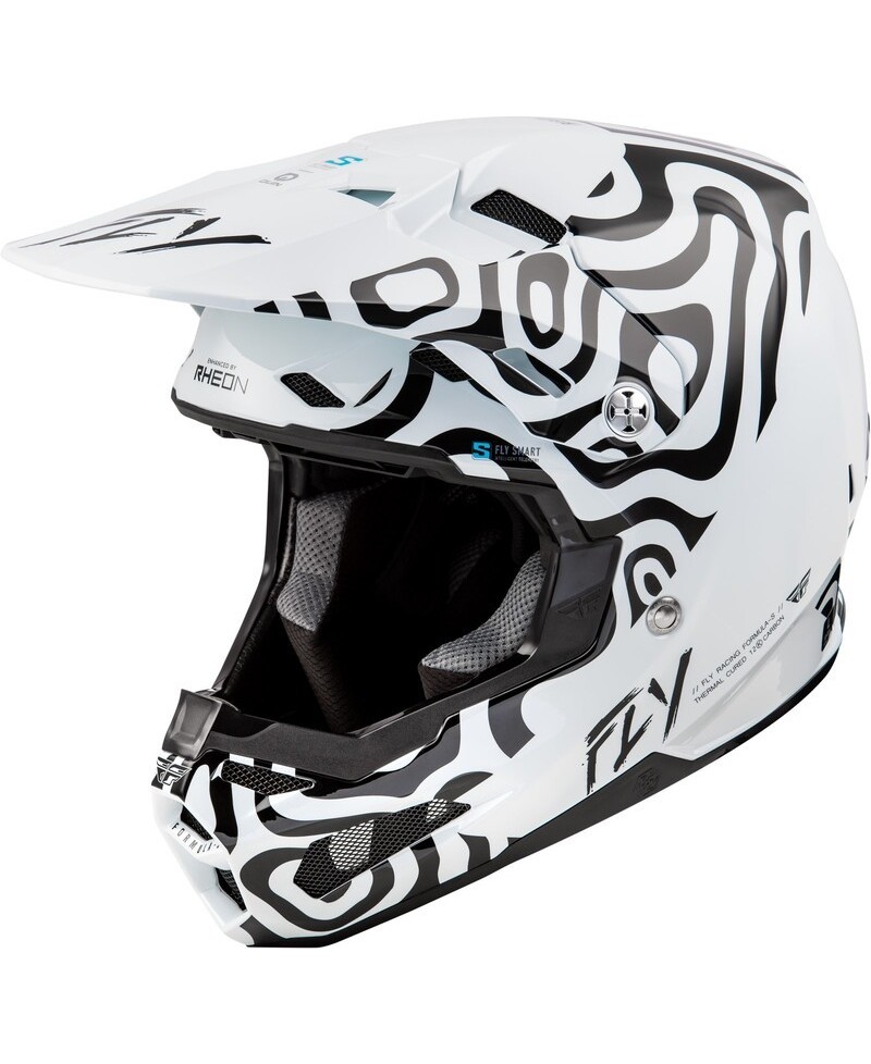 Visière FLY RACING Formula S Carbon Protocol - noir carbone/gris/Hi-Vis