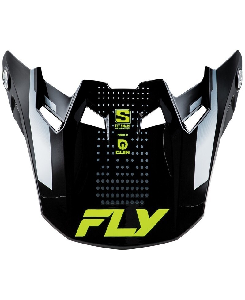 Visière FLY RACING Formula S Carbon Protocol - noir carbone/gris/Hi-Vis
