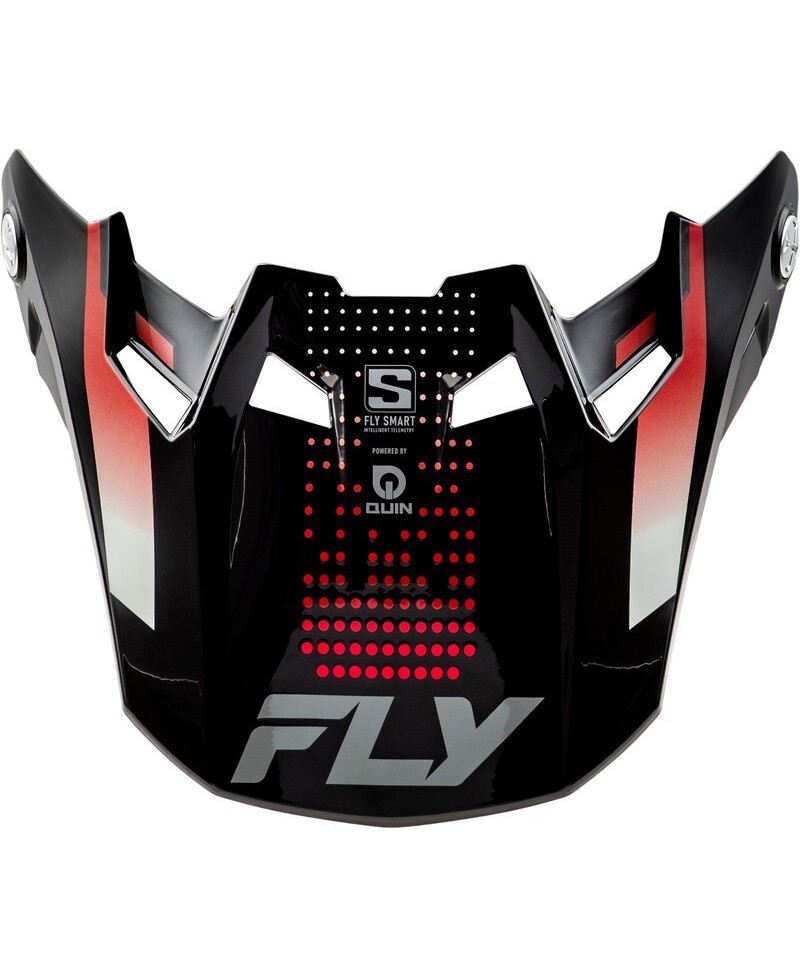 Visière FLY RACING Formula S Carbon Protocol - noir carbone/rouge