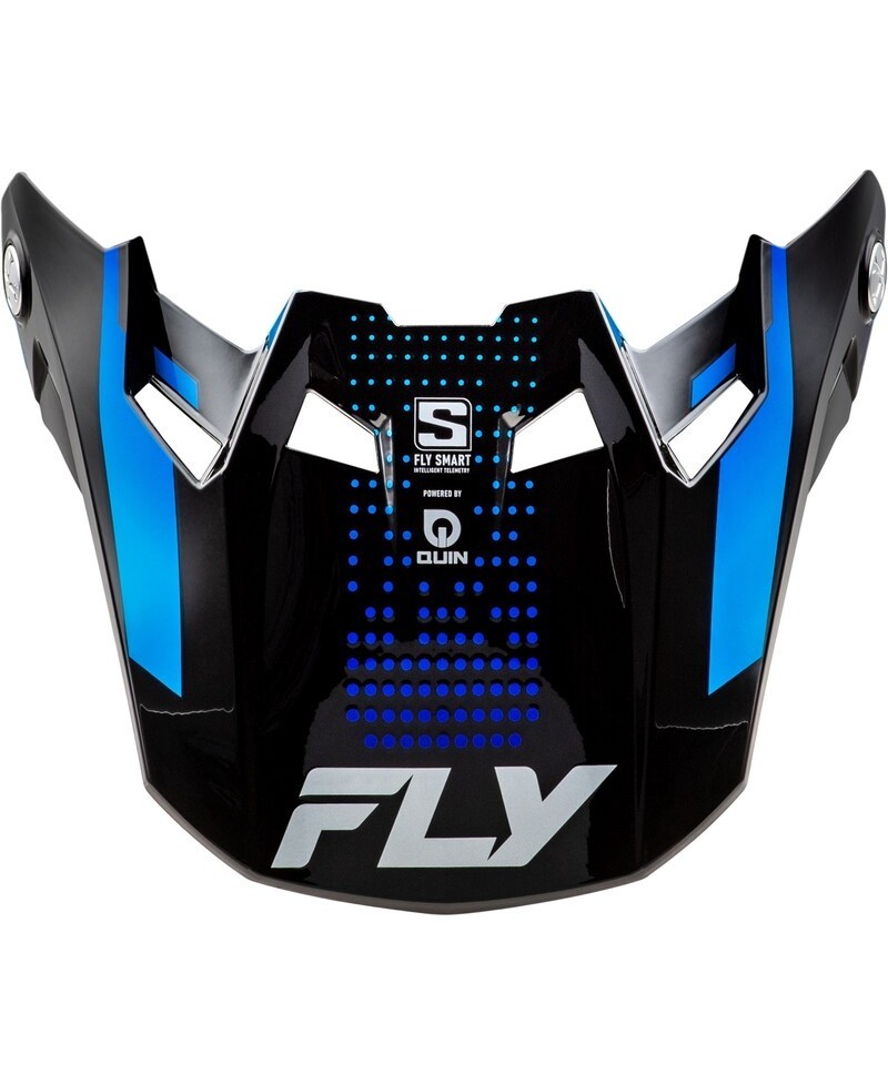 Visière FLY RACING Formula S Carbon Protocol - noir carbone/bleu