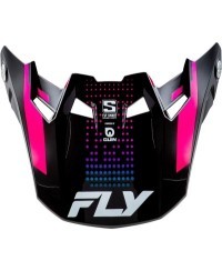 Visière FLY RACING Formula S Carbon Protocol - noir carbone/bleu/rose