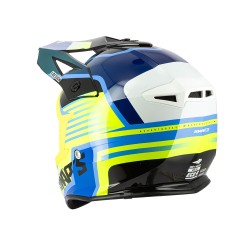 Casque SWAP Cross S818 Jaune Fluo Bleu S