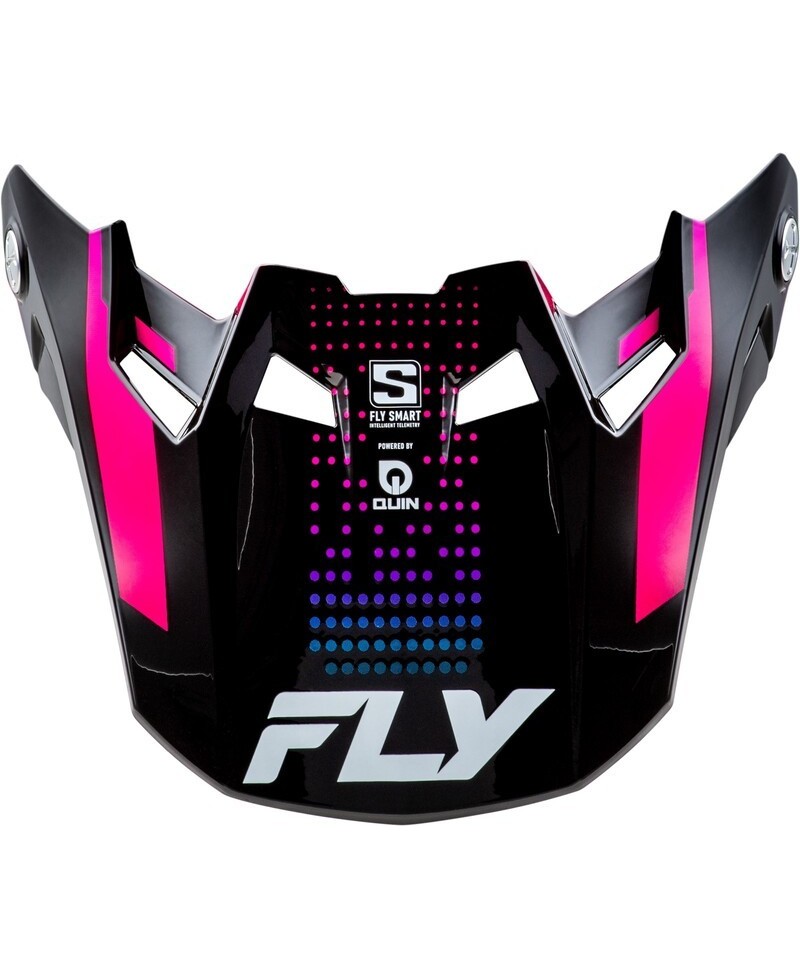 Visière FLY RACING Formula S Carbon Protocol - noir carbone/bleu/rose