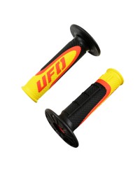 REVETEMENT/POIGNEE UFO AXIOM NOIR/JAUNE TRIPLE DENSITE (PR)