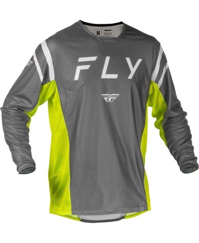 Maillot FLY RACING Kinetic Mesh - gris/jaune