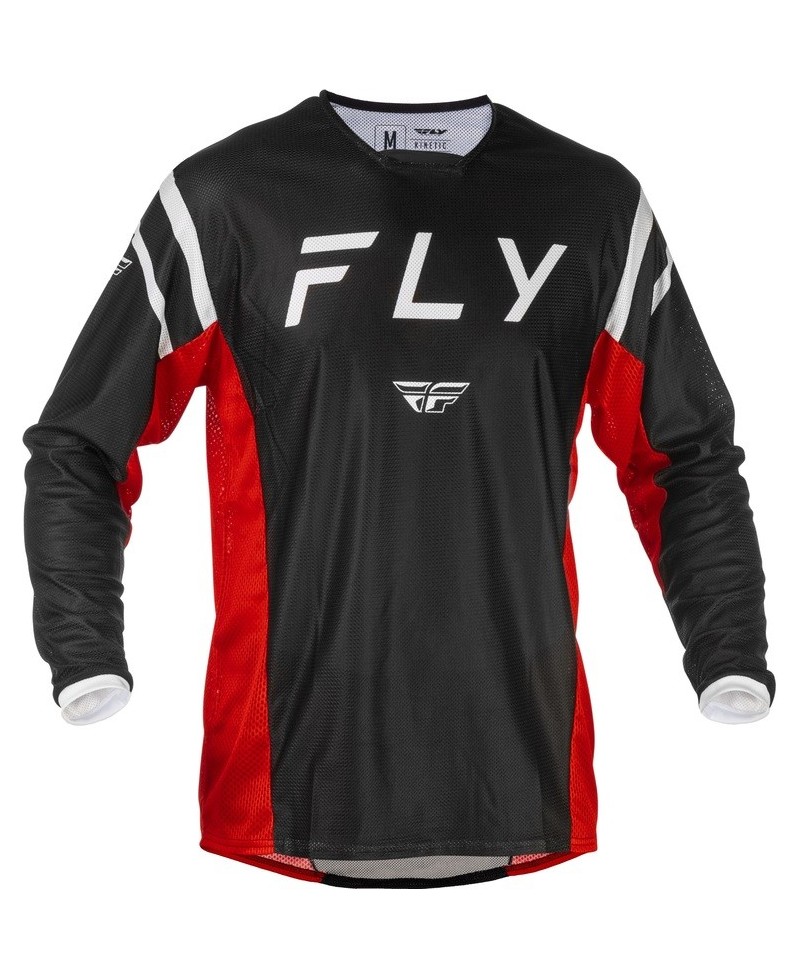 Maillot FLY RACING Kinetic Mesh - noir/rouge