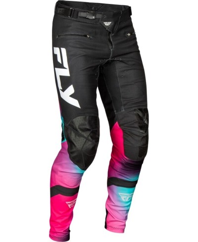Pantalon vélo FLY RACING Rayce - fuschia/noir/teal