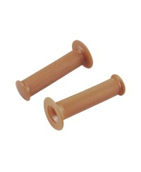 REVETEMENT/POIGNEE DOMINO VINTAGE CAFE RACER MARRON (PR) 120MM