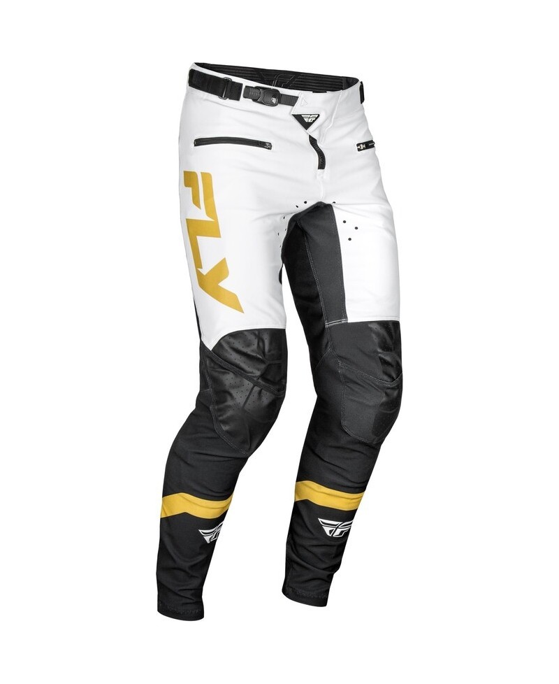 Pantalon vélo FLY RACING Rayce - blanc/noir/or