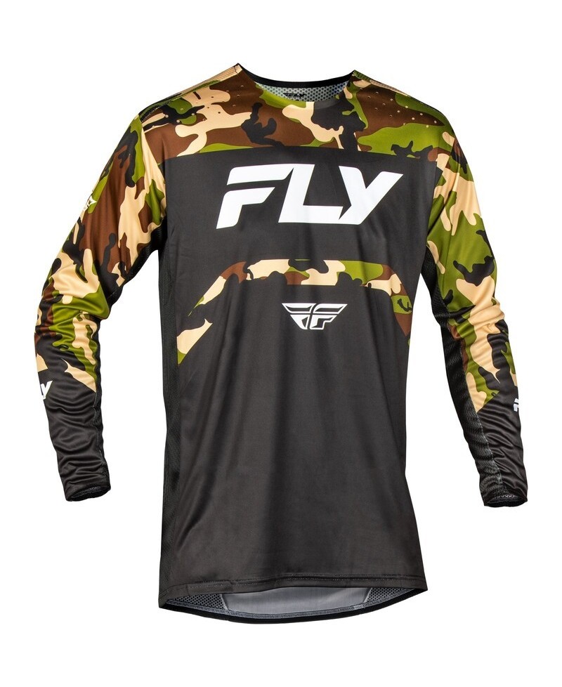 Maillot vélo enfant FLY RACING Rayce -  noir/camo