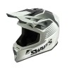 Casque SWAP Cross S818 Gris Blanc Noir L