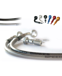 Durite de frein Aviation SPEEDBRAKES inox/raccord noir 62-YA004-H