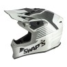 Casque SWAP Cross S818 Gris Blanc Noir L