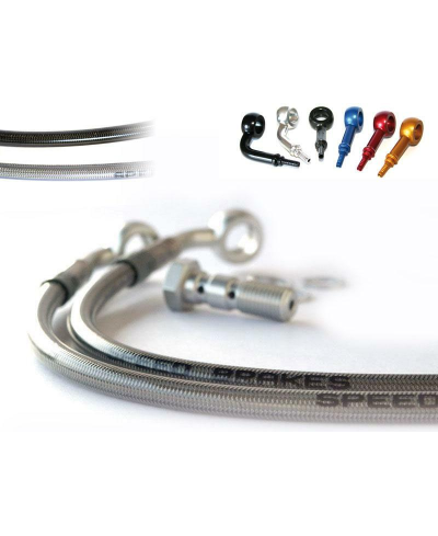 Durite de frein Aviation SPEEDBRAKES inox/raccord titane 62-SU027-1