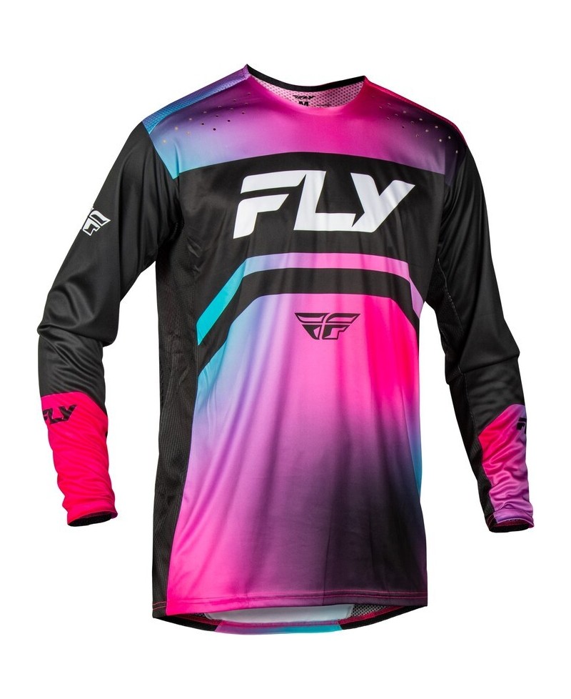 Maillot vélo FLY RACING Rayce - fuschia/noir/teal
