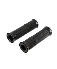 REVETEMENT/POIGNEE BLACKWAY HANZO NOIR/NOIR (PR)  - DEBOUCHE POUR EMBOUT DE GUIDON