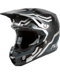 Casque FLY RACING Formula S Carbon Byte - Black Carbon/gris/argent