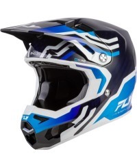 Casque FLY RACING Formula S Carbon Byte - Blue Carbon/blanc