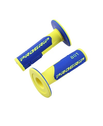 REVETEMENT/POIGNEE PROGRIP 801 JAUNE FLUO/BLEU (PR) DOUBLE DENSITE 115MM