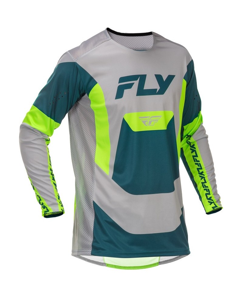 Maillot FLY RACING Lite - gris/Lime/Teal