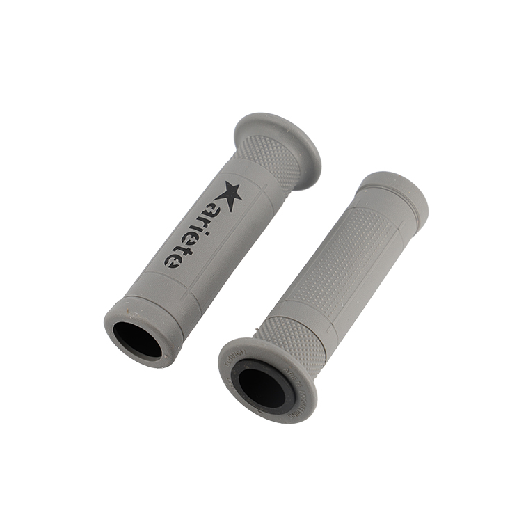 REVETEMENT/POIGNEE ARIETE ARIRAM GRIS/NOIR (PR)  - 120MM - DEBOUCHE POUR EMBOUT DE GUIDON
