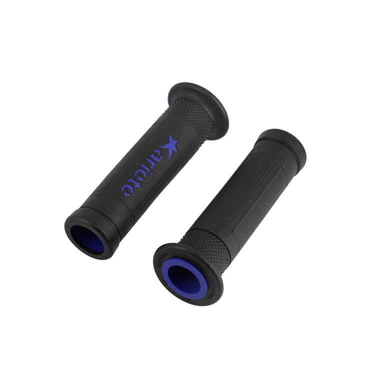 REVETEMENT/POIGNEE ARIETE ARIRAM NOIR/BLEU (PR)  - 120MM - DEBOUCHE POUR EMBOUT DE GUIDON