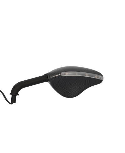 RETRO UNIVERSEL FAR 7103 CARBONE LOOK AVEC CLIGNOTANT LED (GAUCHE)  (X1)