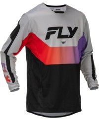 Maillot FLY RACING Kinetic - gris/rouge/violet/noir