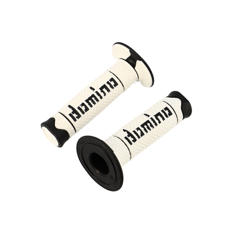 REVETEMENT/POIGNEE DOMINO A260 CROSS/ENDURO BLANC/NOIR (PR) 120MM