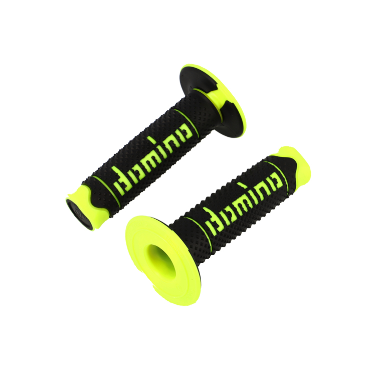 REVETEMENT/POIGNEE DOMINO A260 CROSS/ENDURO NOIR/JAUNE FLUO (PR) 120MM