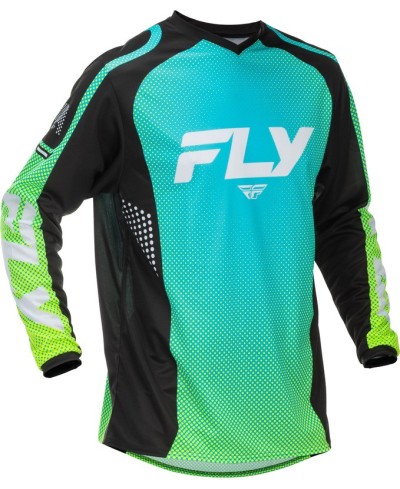 Maillot FLY RACING F-16 - Aqua/noir/blanc