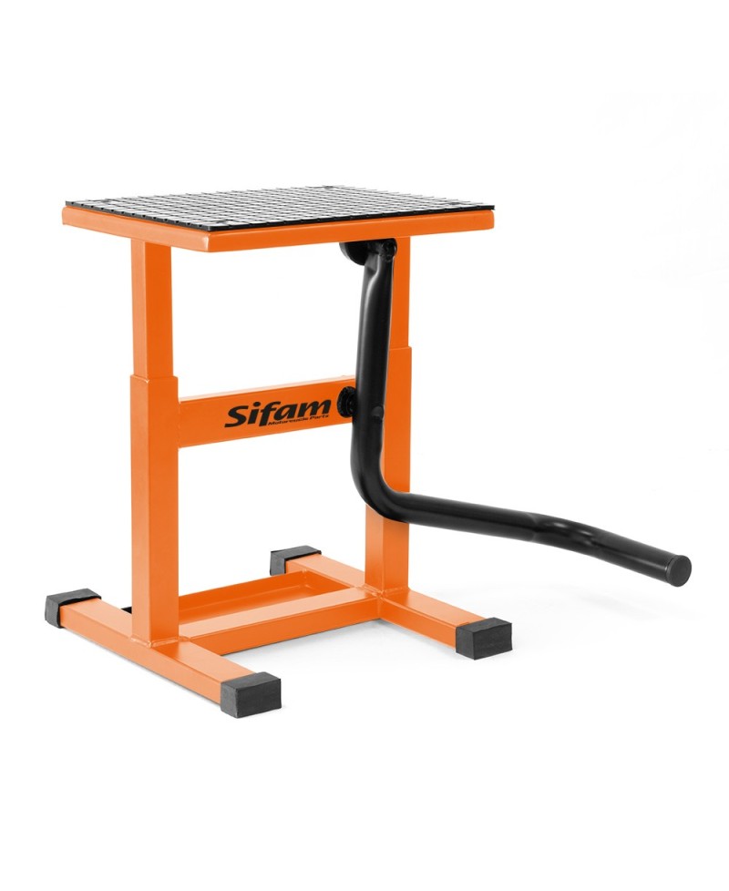 Sifam - Lève Moto Cross ORANGE Hauteur de 30cm ? 39cm Plateau 29cm x 23cm