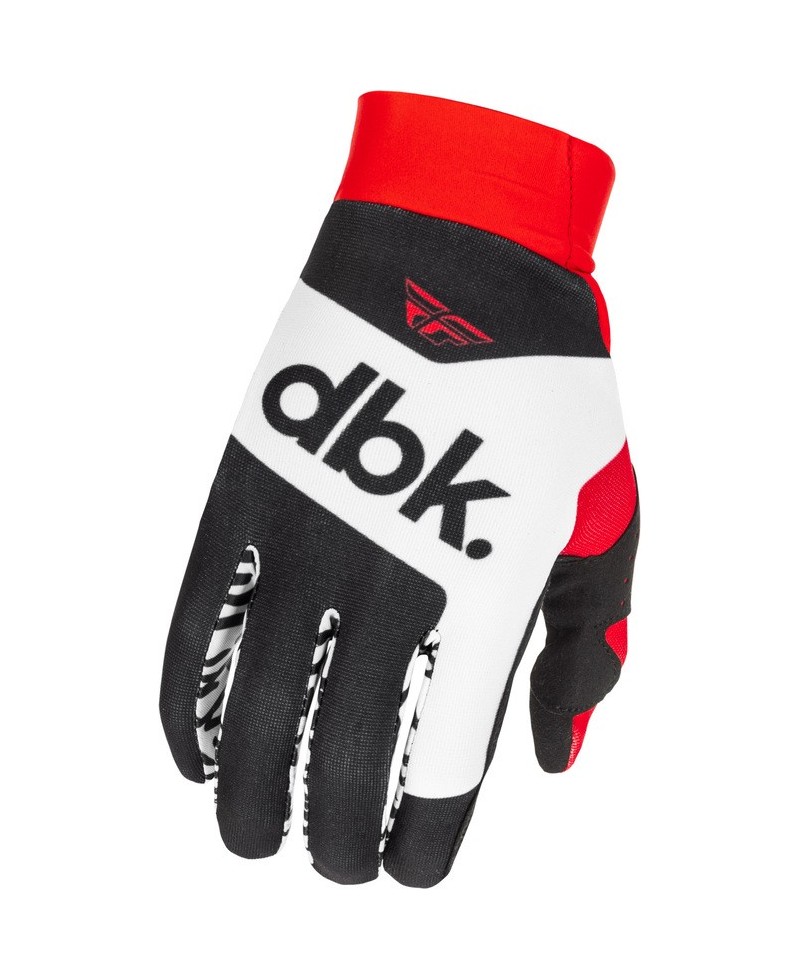 Gants FLY RACING Pro Lite DBK - noir/blanc/rouge