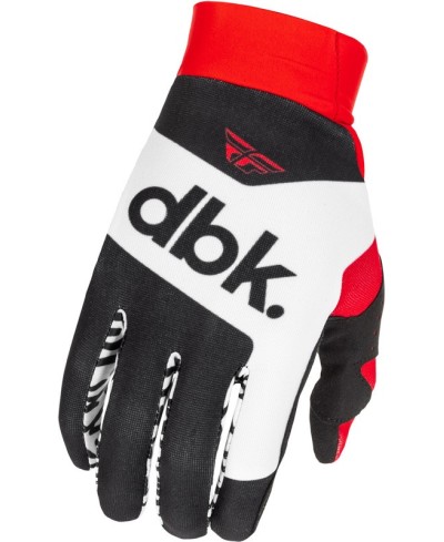 Gants FLY RACING Pro Lite DBK - noir/blanc/rouge