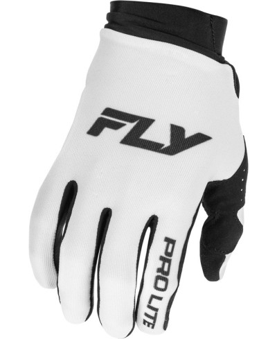 Gants FLY RACING Pro Lite - blanc/noir