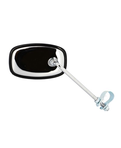 RETRO CYCLO* REVERSIBLE VINTAGE RECTANGLE ACIER CHROME (110X67MM) - AVEC COLLIER DIA22.2MM