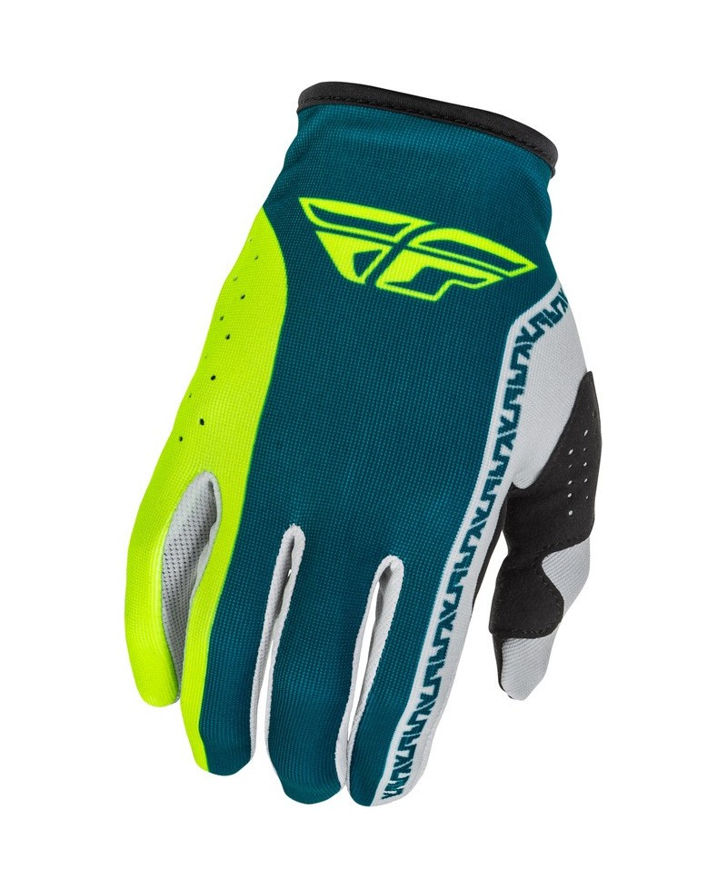 Gants FLY RACING Lite - gris/Lime/Teal