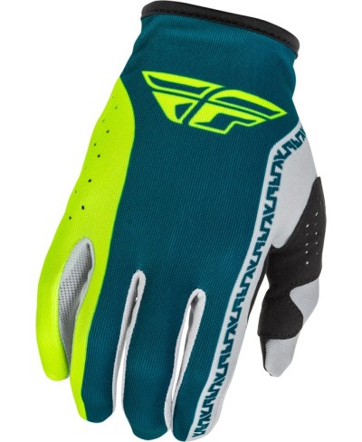 Gants FLY RACING Lite - gris/Lime/Teal