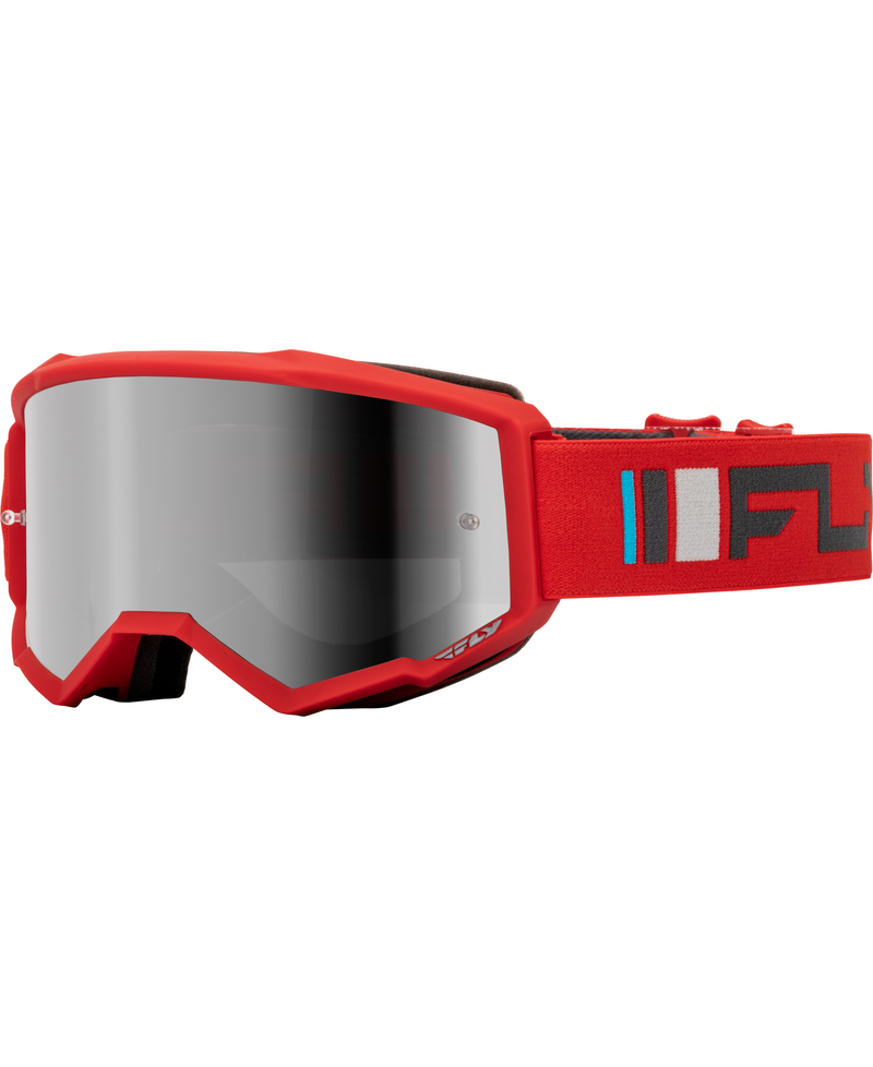 Masque FLY RACING Zone rouge/anthracite - Ã©cran argent/fumÃ© - Taille