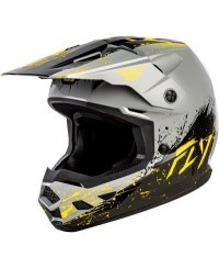 Casque enfant FLY RACING Kinetic Drip - gris/noir/jaune