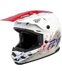 Casque enfant FLY RACING Kinetic Drip - rouge/blanc/bleu