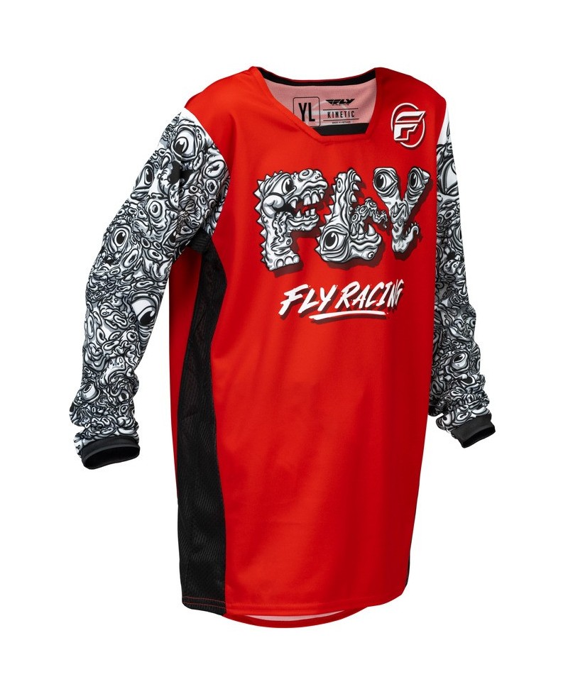 Maillot enfant FLY RACING Kinetic Mutant - rouge/noir/blanc