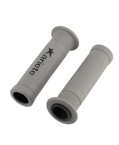 REVETEMENT/POIGNEE ARIETE ARIRAM GRIS/NOIR (PR)  - 120MM - DEBOUCHE POUR EMBOUT DE GUIDON