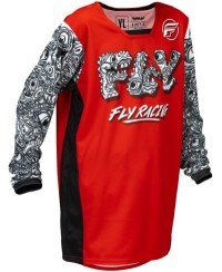 Maillot enfant FLY RACING Kinetic Mutant - rouge/noir/blanc