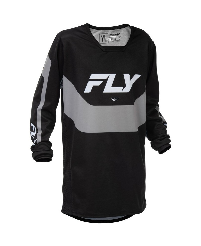 Maillot enfant FLY RACING Kinetic - noir/gris
