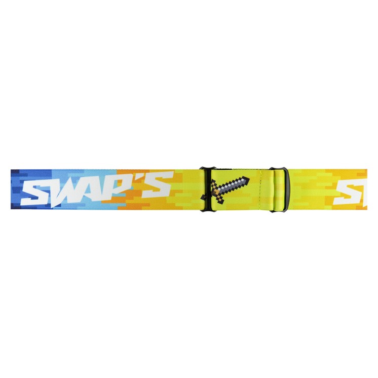 Swaps - Masque Cross SWAP'S PIXEL JAUNE FLUO ECRAN CLAIR